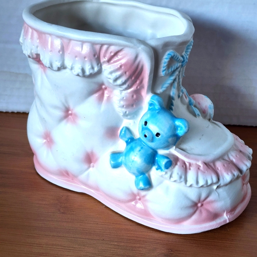 Vintage baby planter shoe